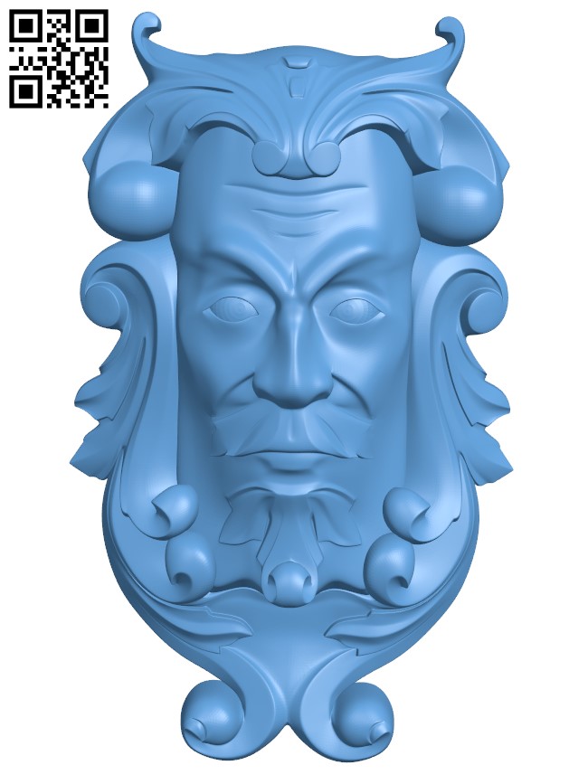 Pattern of human face T0002469 download free stl files 3d model for CNC wood carving