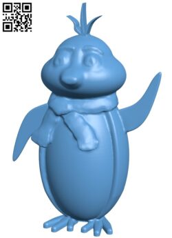 Penguin with scarf H010276 file stl free download 3D Model for CNC and 3d printer