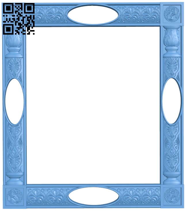 Picture frame or mirror T0002365 download free stl files 3d model for CNC wood carving