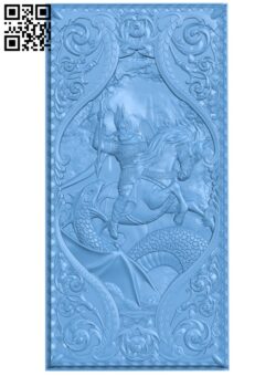 Picture of a battle of a warrior and a snake T0002546 download free stl files 3d model for CNC wood carving