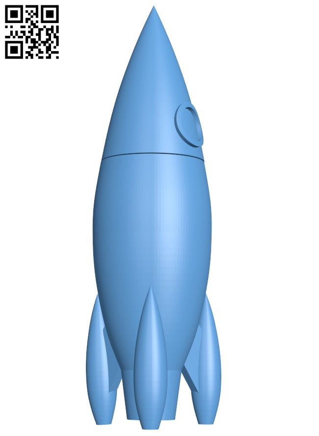 Rocket toy detachable H010090 file stl free download 3D Model for CNC and 3d printer