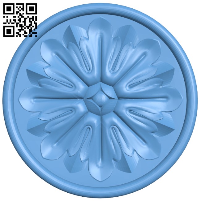 Round pattern T0002369 download free stl files 3d model for CNC wood carving