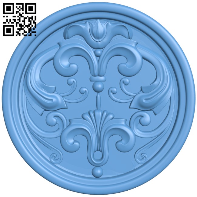 Round pattern T0002426 download free stl files 3d model for CNC wood carving