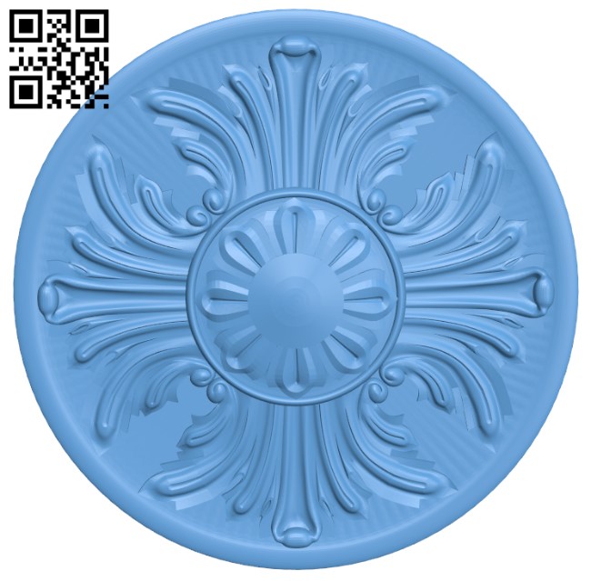 Round pattern T0002427 download free stl files 3d model for CNC wood carving