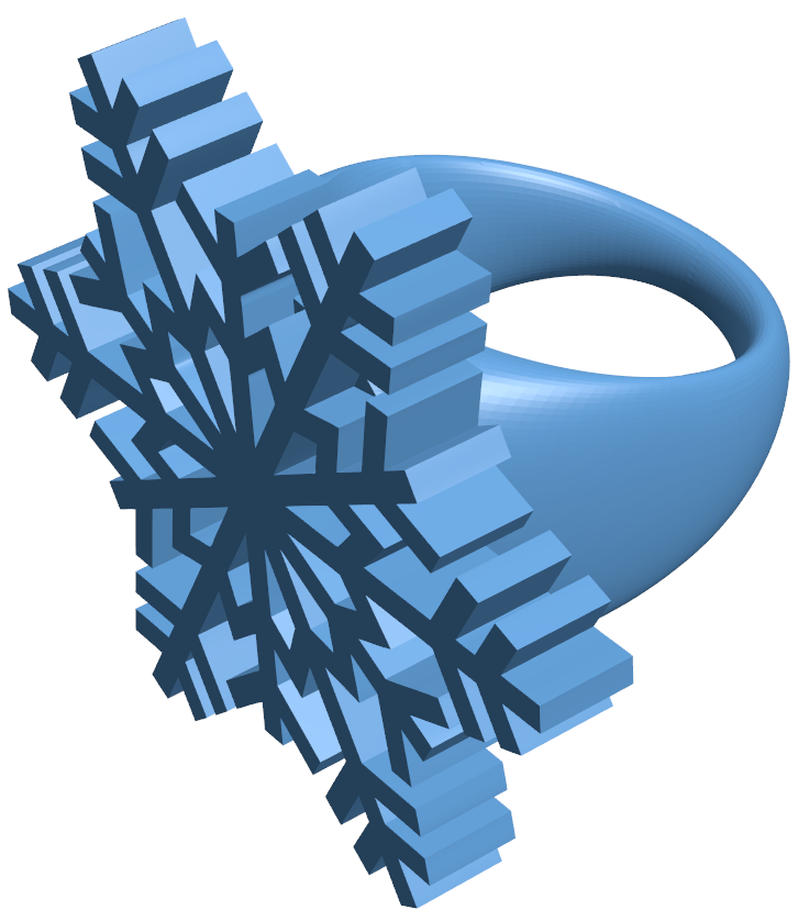 Snowflake ring H010203 file stl free download 3D Model for CNC and 3d printer