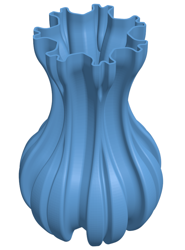 Snowflake vase H010204 file stl free download 3D Model for CNC and 3d printer