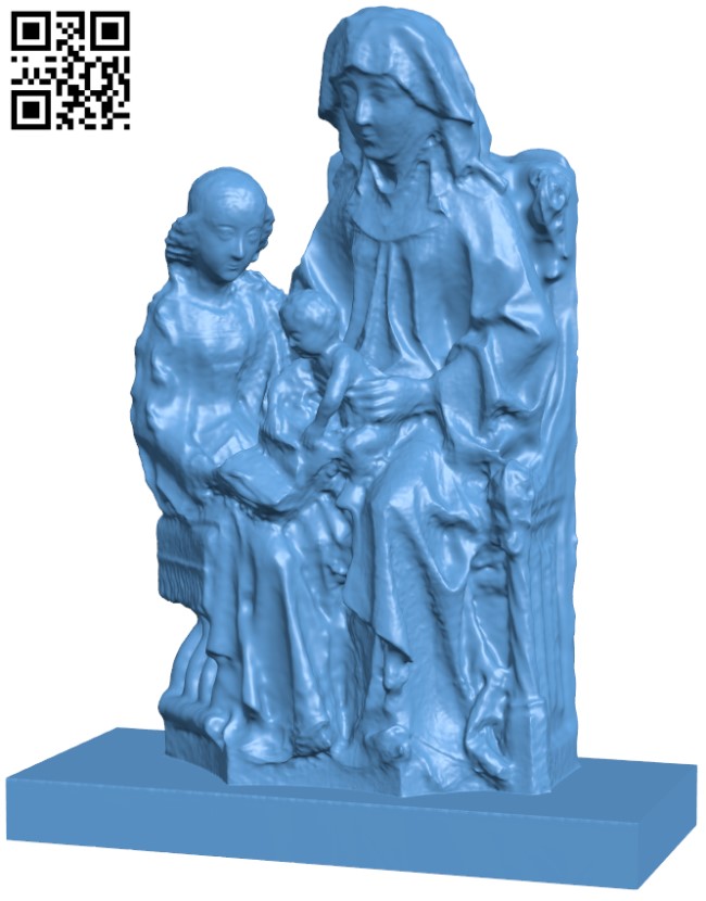 St. Anne with the Virgin and the Christ Child H010308 file stl free download 3D Model for CNC and 3d printer