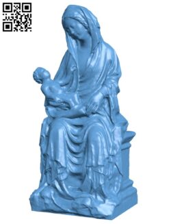 Virgin with child H010166 file stl free download 3D Model for CNC and 3d printer