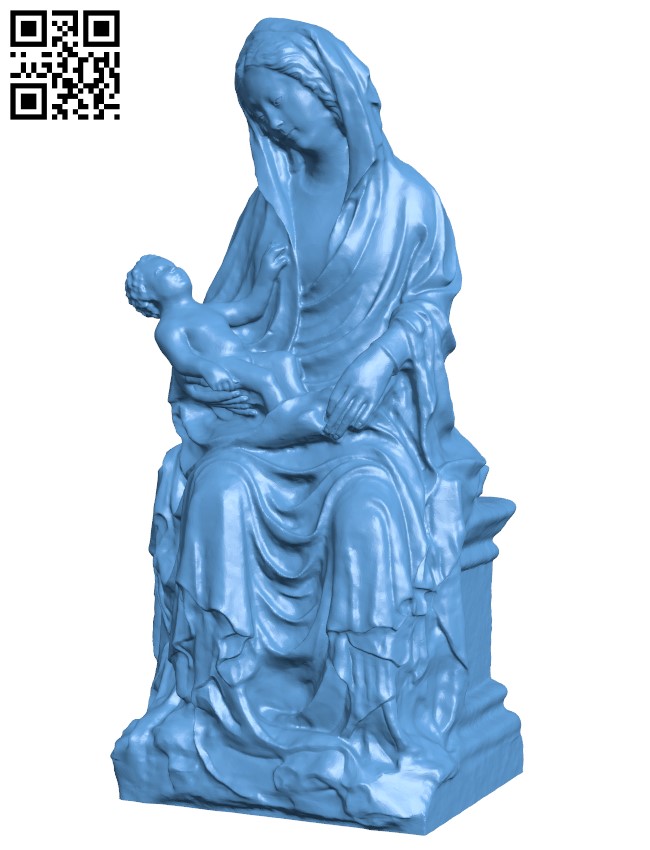 Virgin with child H010166 file stl free download 3D Model for CNC and 3d printer