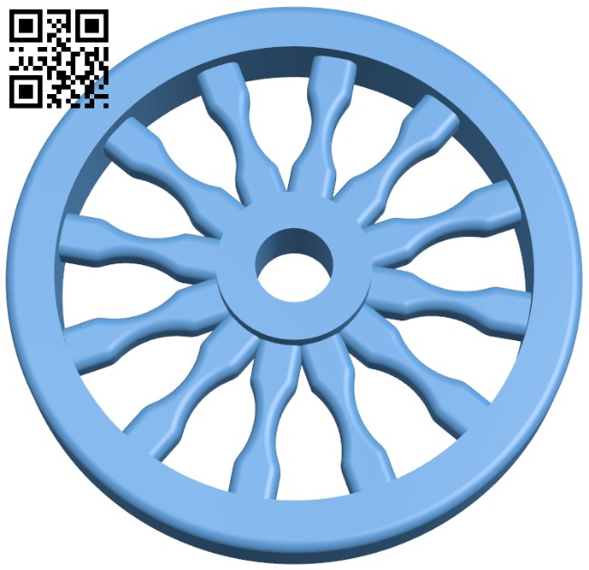 Wagon wheel pendant H010035 file stl free download 3D Model for CNC and 3d printer