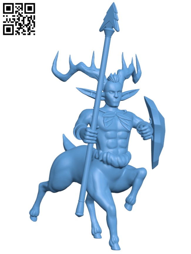 Wood Elf Centaur H010045 file stl free download 3D Model for CNC and 3d printer