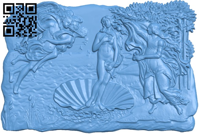 Birth of Venus T0002811 download free stl files 3d model for CNC wood carving