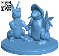 Bunny folk H010436 file stl free download 3D Model for CNC and 3d printer