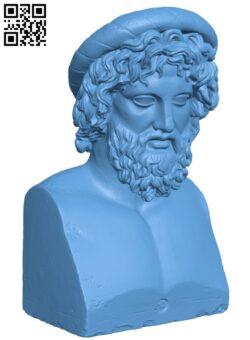 Bust of Asclepius H010333 file stl free download 3D Model for CNC and 3d printer
