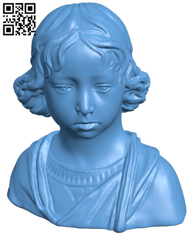 Bust of a child H010534 file stl free download 3D Model for CNC and 3d printer