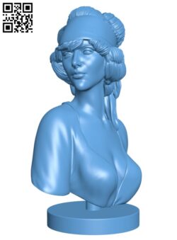 Bust of a lady H010437 file stl free download 3D Model for CNC and 3d printer