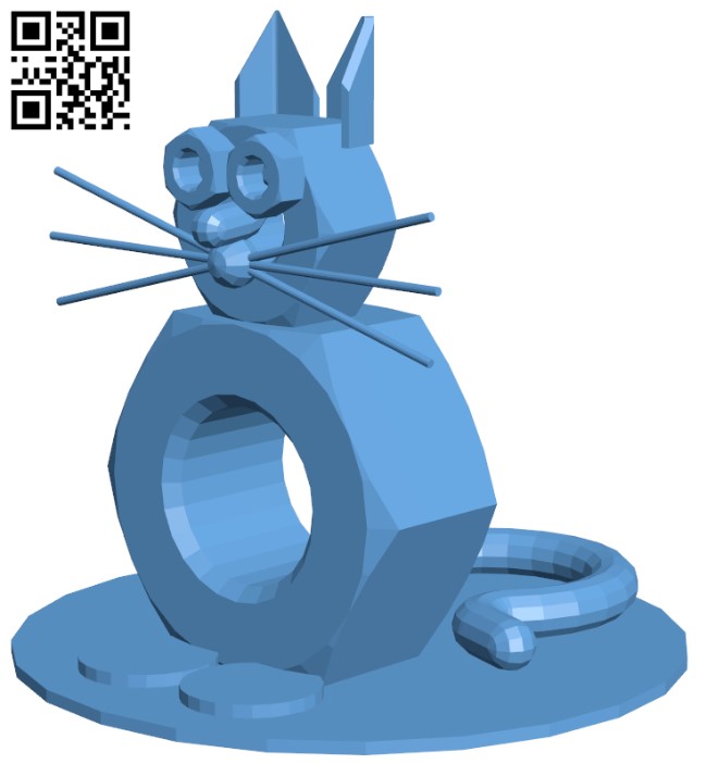 Cat figure H010554 file stl free download 3D Model for CNC and 3d printer