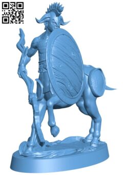 Centaur shield bearer H010452 file stl free download 3D Model for CNC and 3d printer