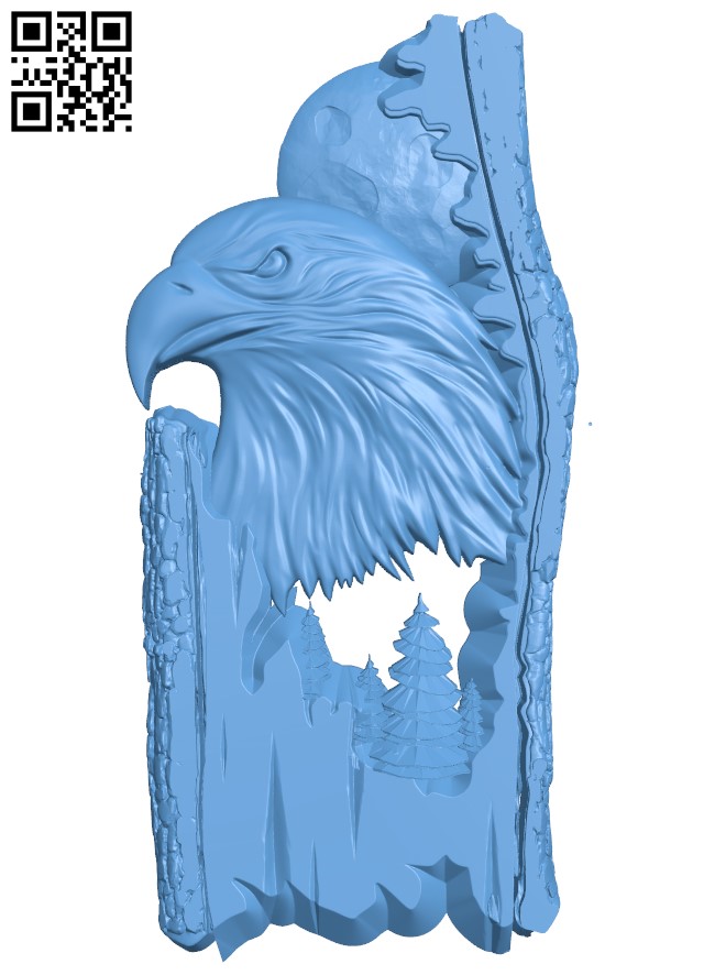 Eagle pattern T0002632 download free stl files 3d model for CNC wood carving