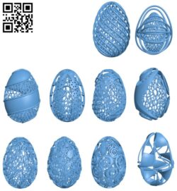 Easter egg collection H010458 file stl free download 3D Model for CNC and 3d printer