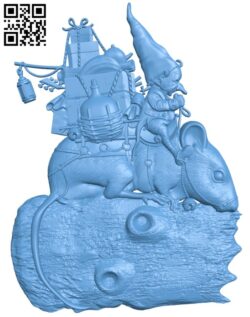Fairy Thomas on the rat T0002894 download free stl files 3d model for CNC wood carving