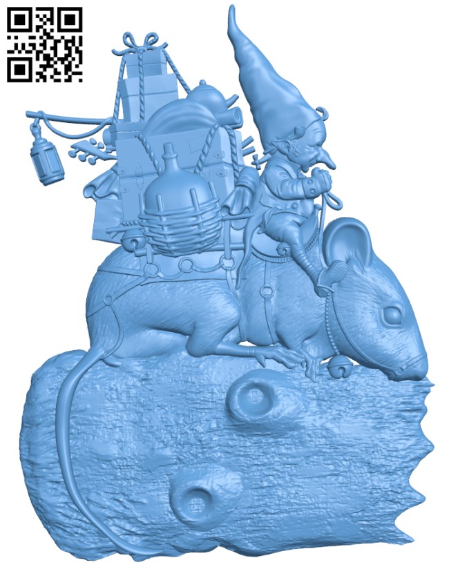 Fairy Thomas on the rat T0002894 download free stl files 3d model for CNC wood carving