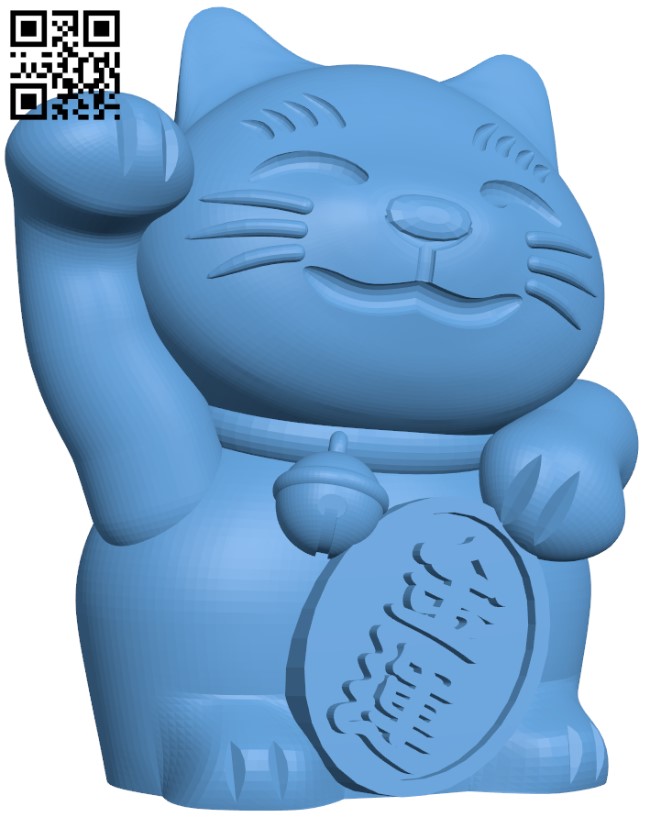 Fortune cat H010603 file stl free download 3D Model for CNC and 3d printer