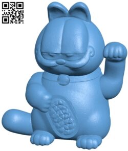 Garfield lucky cat H010613 file stl free download 3D Model for CNC and 3d printer
