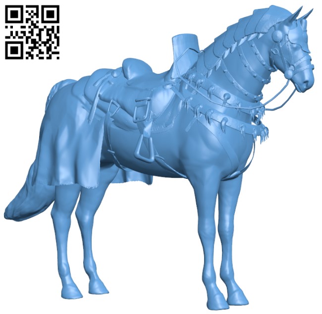 Horse in armor H010521 file stl free download 3D Model for CNC and 3d printer