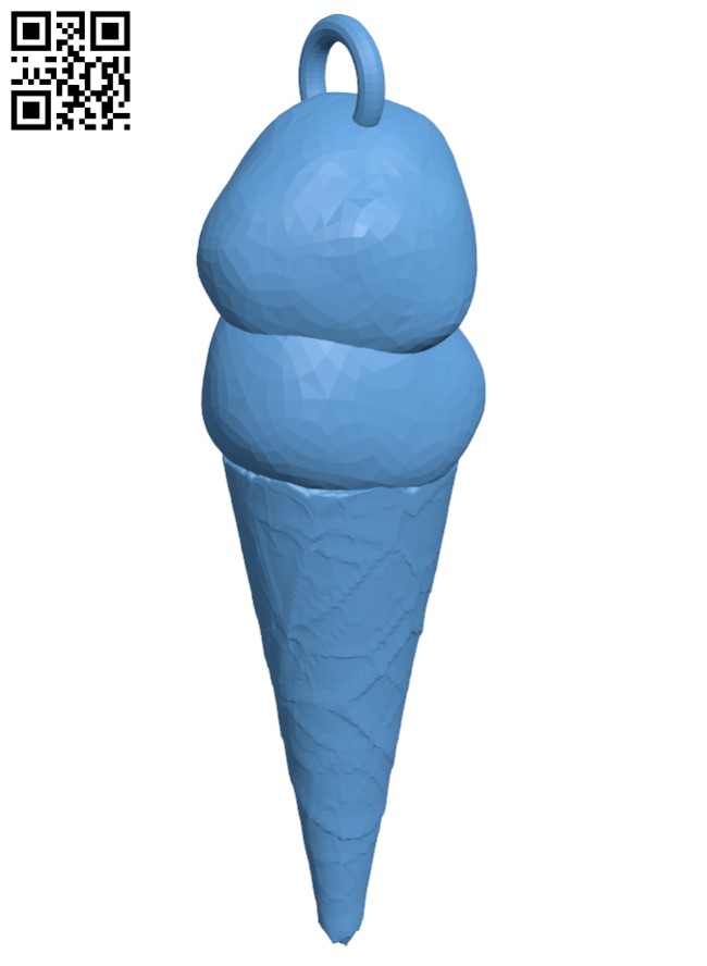 Ice cream keychain H010607 file stl free download 3D Model for CNC and 3d printer