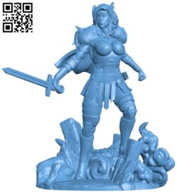 Lady Valhalla H010609 file stl free download 3D Model for CNC and 3d printer