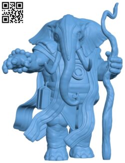 Loxodon Druid H010528 file stl free download 3D Model for CNC and 3d printer