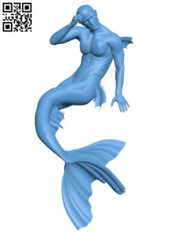 Male mermaid H010547 file stl free download 3D Model for CNC and 3d printer