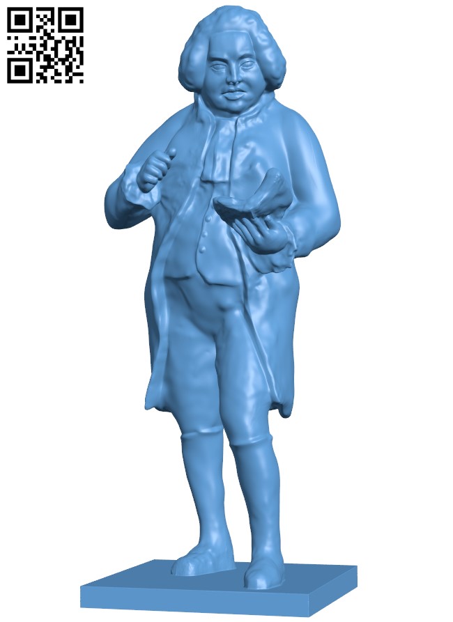 Memorial statue of Samuel Johnson H010350 file stl free download 3D Model for CNC and 3d printer