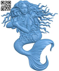 Mermaid T0002838 download free stl files 3d model for CNC wood carving