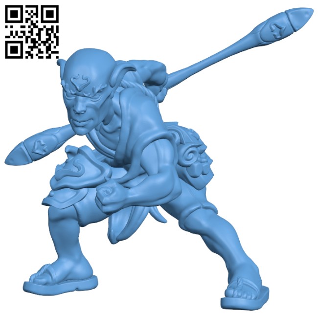 Monk Adventurer H010355 file stl free download 3D Model for CNC and 3d printer
