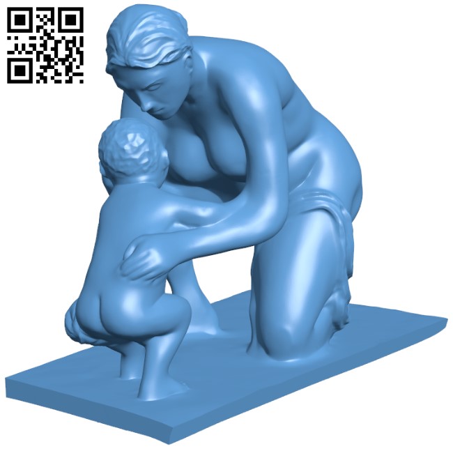 Mother and child at Resselpark, Vienna H010616 file stl free download 3D Model for CNC and 3d printer