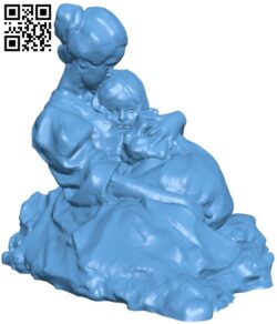 Mother and child at the Petit Palais, Paris H010617 file stl free download 3D Model for CNC and 3d printer