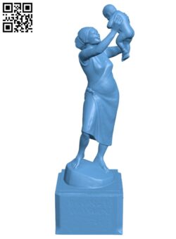 Mother and child in Stockwell, London H010639 file stl free download 3D Model for CNC and 3d printer