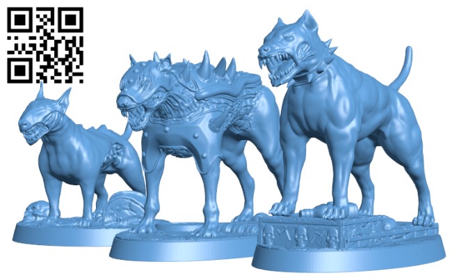 Mutant Hounds Pack H010625 file stl free download 3D Model for CNC and 3d printer