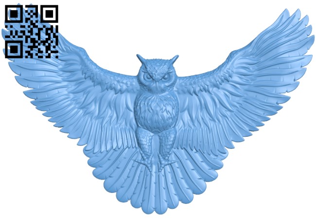 Owl flight T0002912 download free stl files 3d model for CNC wood carving