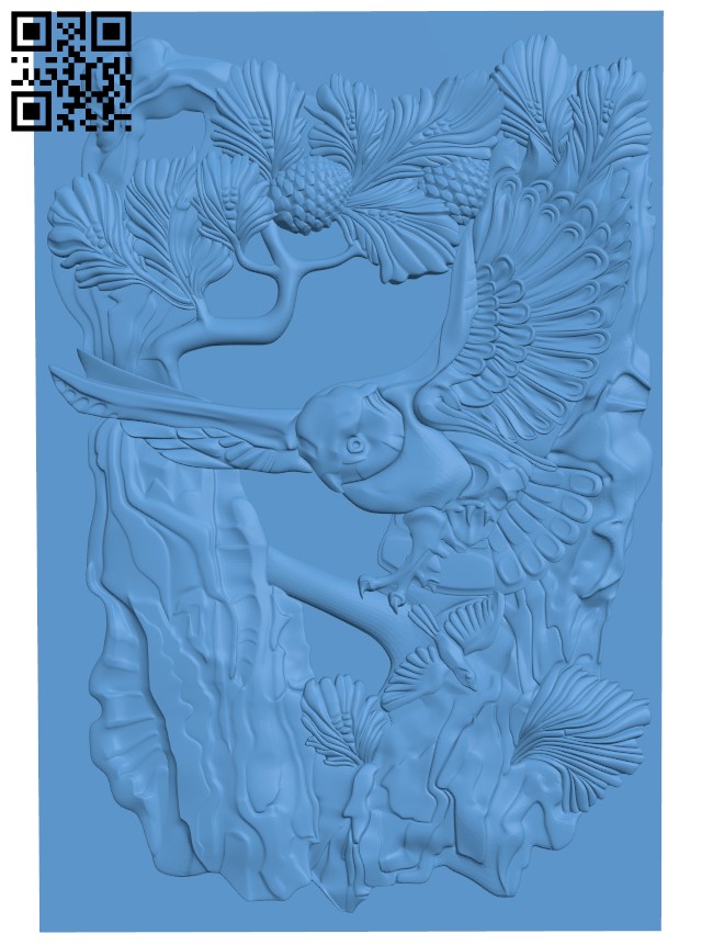 Owl painting T0002915 download free stl files 3d model for CNC wood carving
