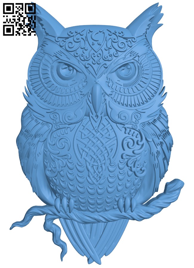 Owl pattern T0002916 download free stl files 3d model for CNC wood carving