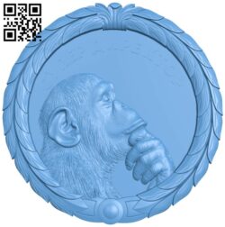 Picture of primate thinking T0002946 download free stl files 3d model for CNC wood carving