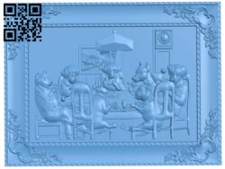 Pictures of dogs playing cards T0002746 download free stl files 3d model for CNC wood carving