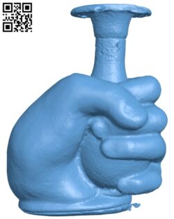 Plastic vessel in the form of a hand H010567 file stl free download 3D Model for CNC and 3d printer