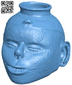 Prehistoric Native American Head Pot H010381 file stl free download 3D Model for CNC and 3d printer