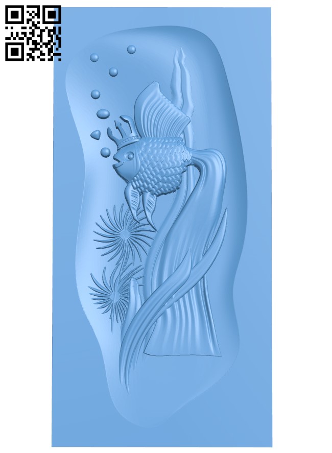 Princess fish T0002862 download free stl files 3d model for CNC wood carving