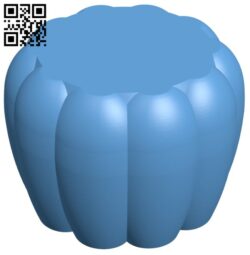 Pumpkin pot H010494 file stl free download 3D Model for CNC and 3d printer