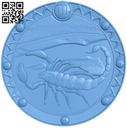 Scorpion pattern T0002904 download free stl files 3d model for CNC wood carving